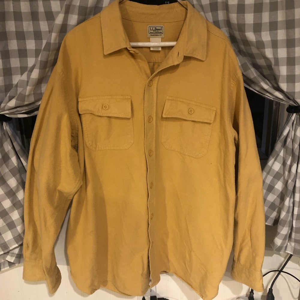 L.L. Bean Men's Yellow Shirt Jacket